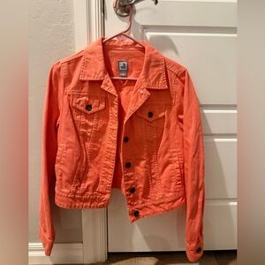 Orange Denim Jacket